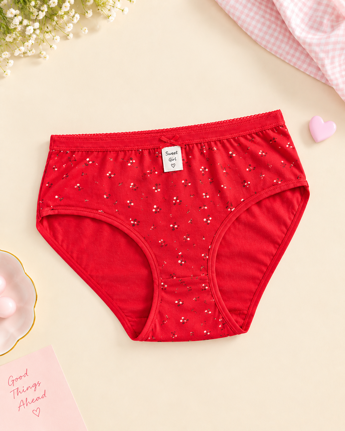 Pack of 4 Women Soft Cotton Plain Panty Secretinner