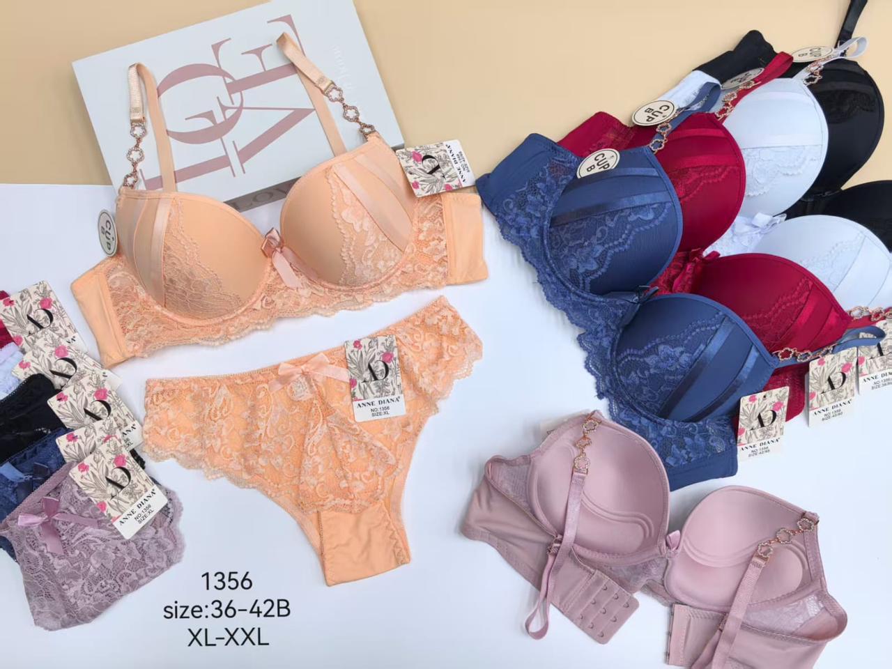 Fancy Laced Padded Bra Panty Set