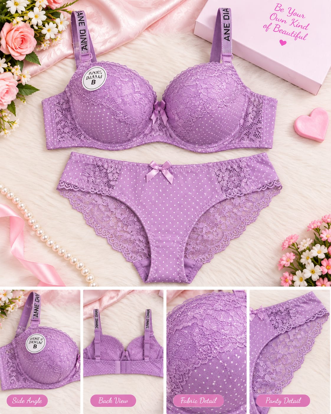 Annie Diana Push-Up Bra Underwear Set Secretinner