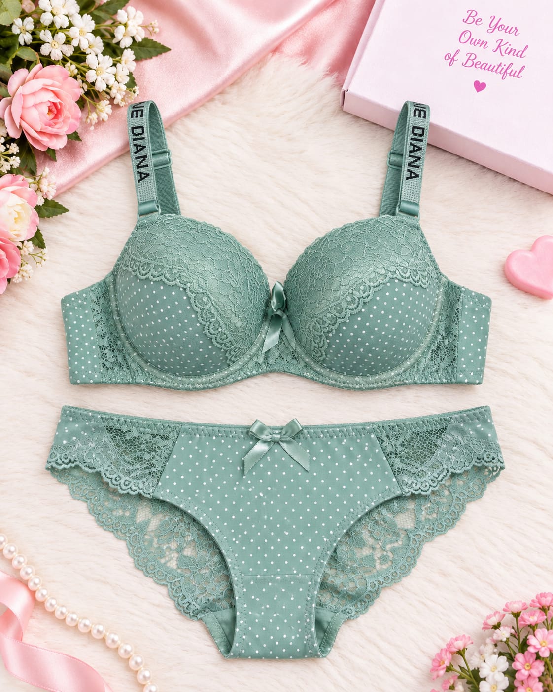Annie Diana Push-Up Bra Underwear Set Secretinner