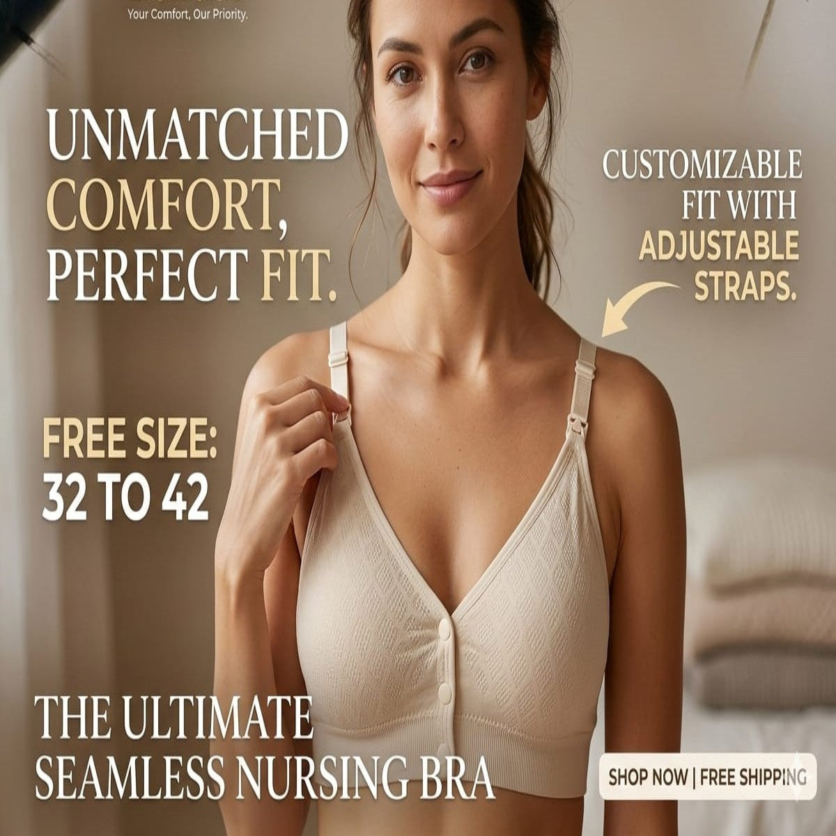 this feeding bra gently absorbs excess milk leakage