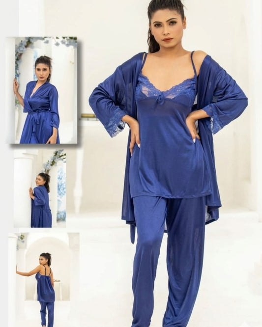 Elegant 5-Piece Bridal Honeymoon Nightdress & Pajama Set