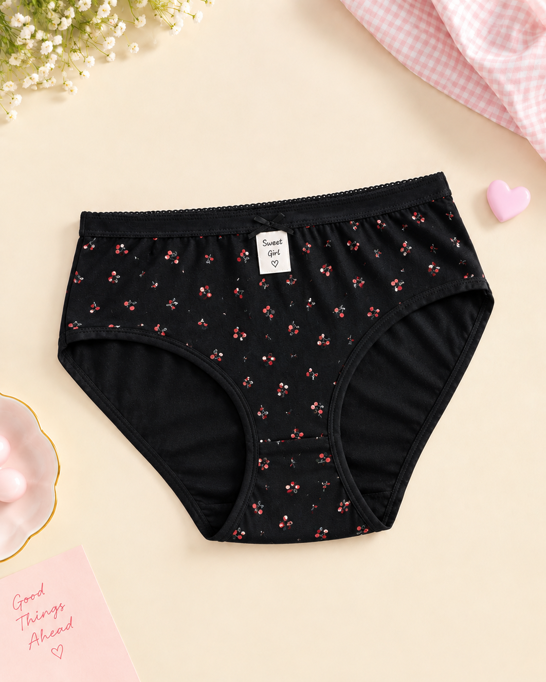 Pack of 4 Women Soft Cotton Plain Panty Secretinner