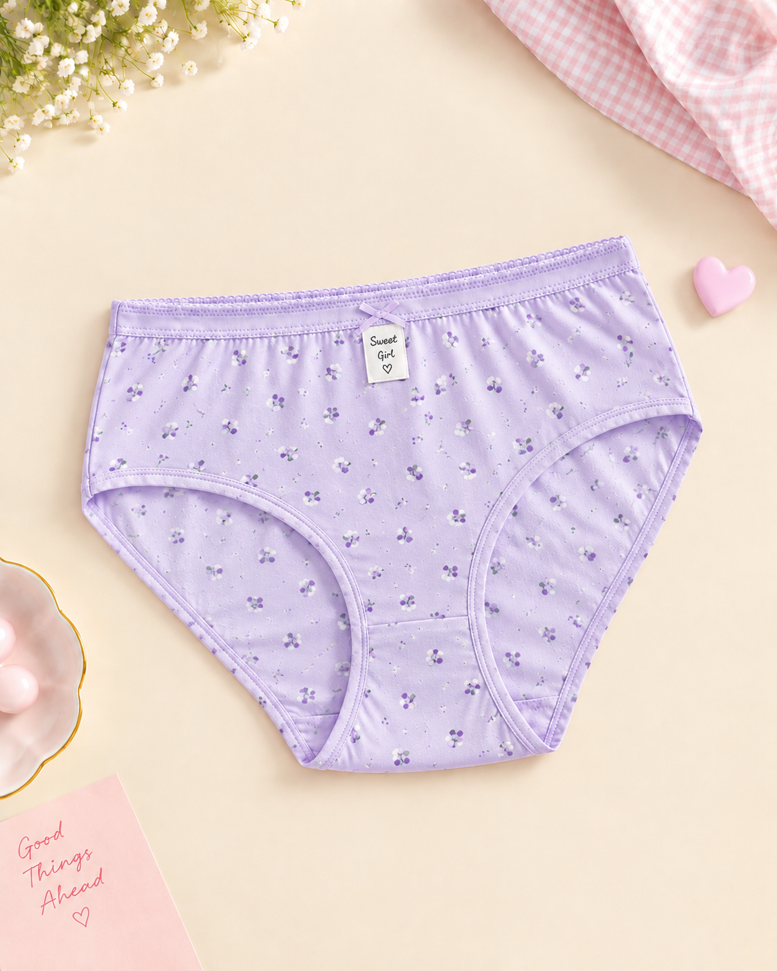 Pack of 4 Women Soft Cotton Plain Panty Secretinner
