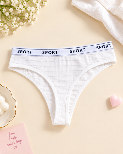 Ladies Cotton Ribbed Panty (T-Style) – Flourish Import (1 Pc) Secretinner