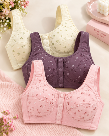 New Anti-Sagging Front Open Cooling Cotton Bra Secretinner