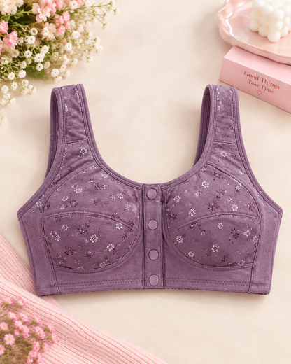 Front Button Open Light Paded Bra Secretinner