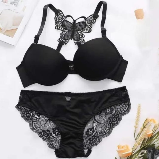 China Imported Front Open, Back Butterfly Bridal Set