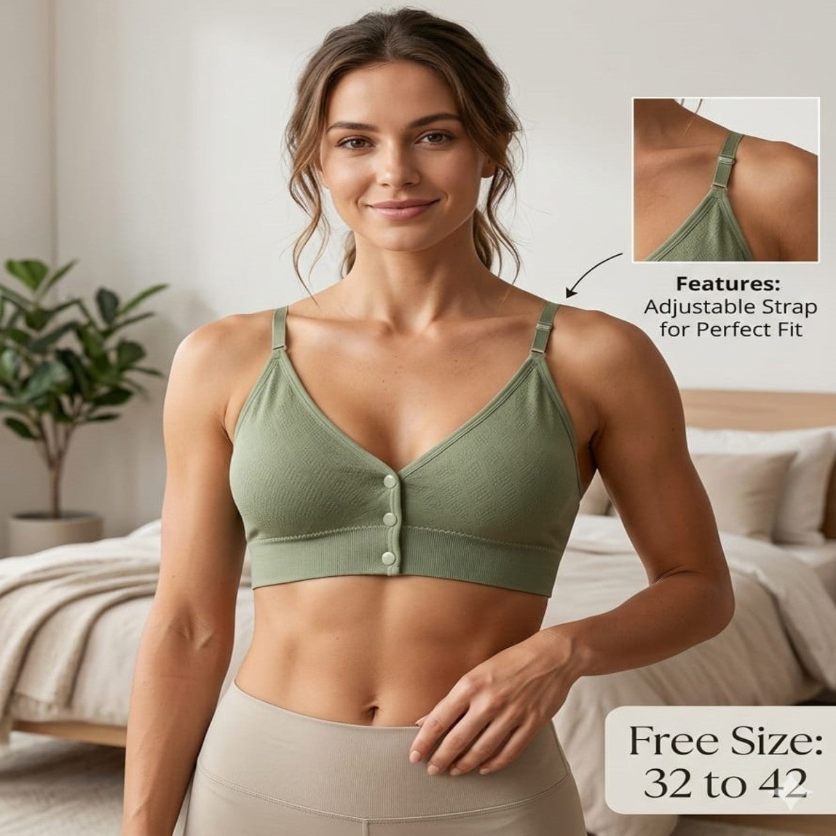 this feeding bra gently absorbs excess milk leakage
