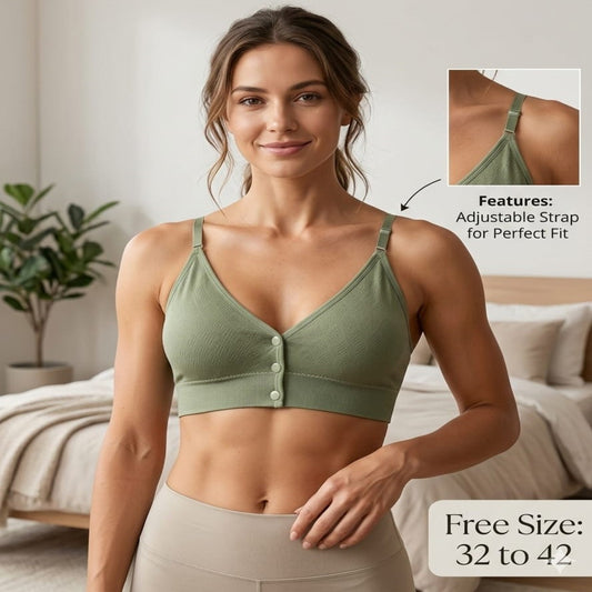 this feeding bra gently absorbs excess milk leakage