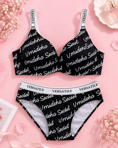 Trendy Alphabet Bra & pant Secretinner
