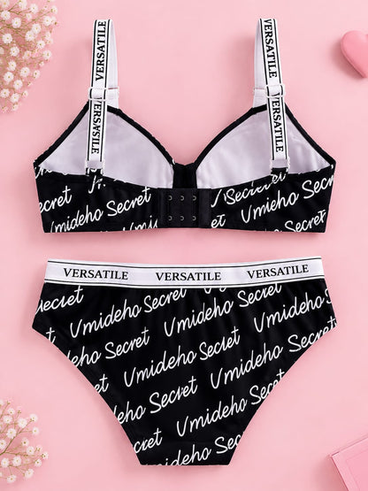 Trendy Alphabet Bra & pant Secretinner