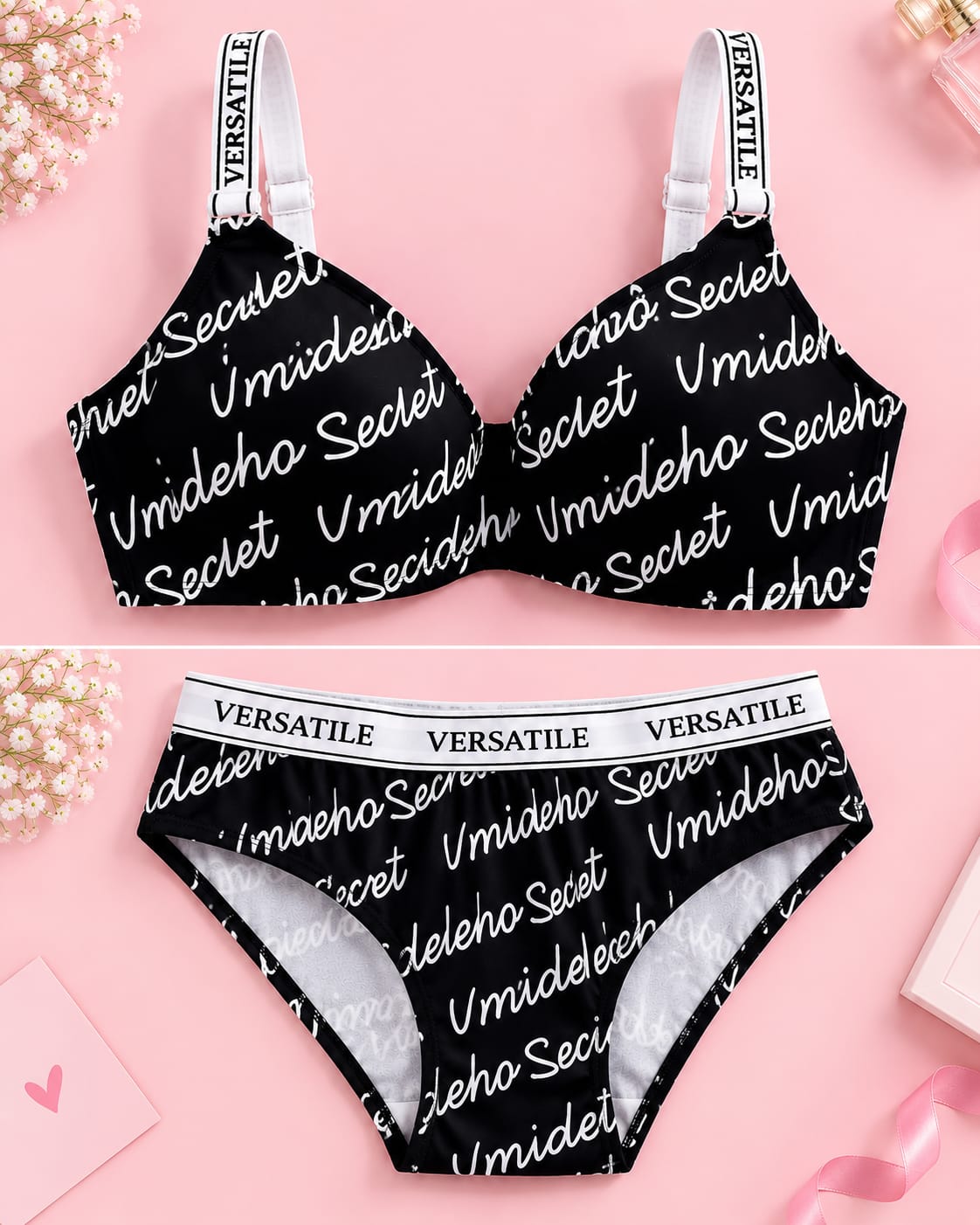 Trendy Alphabet Bra & pant Secretinner