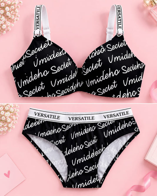 Trendy Alphabet Bra & pant Secretinner