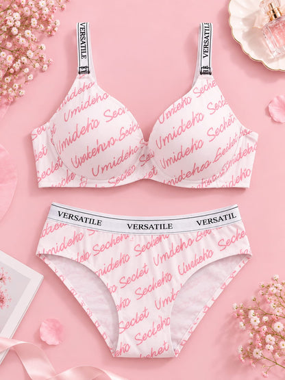 Trendy Alphabet Bra & pant Secretinner