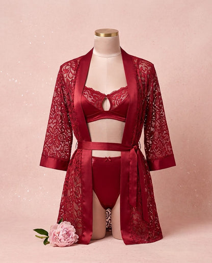 Luxury Lace Lingerie Robe Set Secretinner