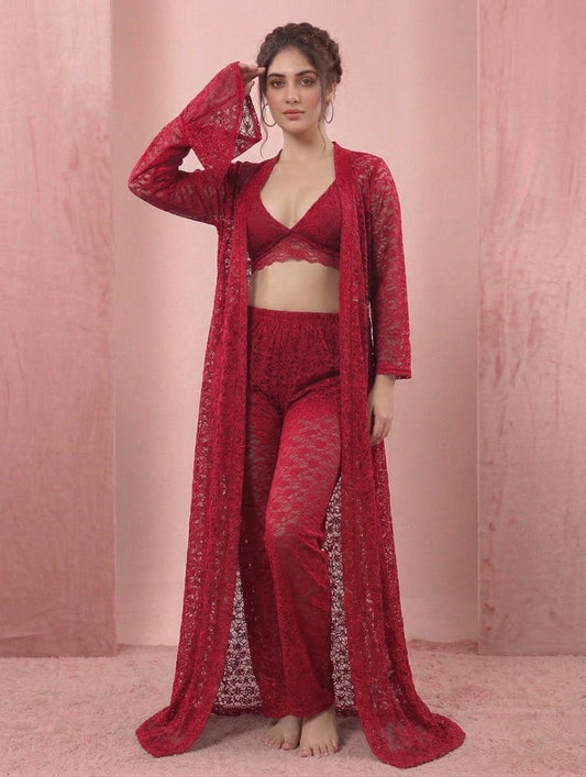 4-Piece Net Nighty Set Secretinner