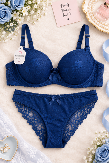 Imported Laced Bra Set For Women Secretinner