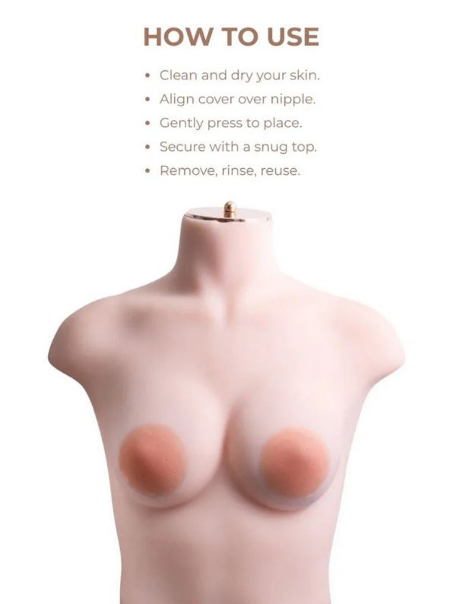 Mannequin with silicone breast forms and instructions on how to use them.