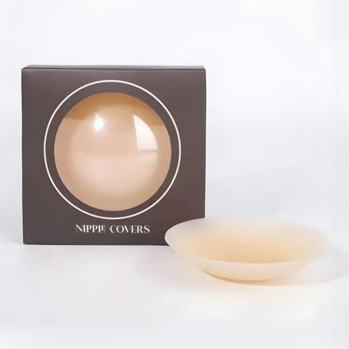 Nipple cover with packaging on a white background