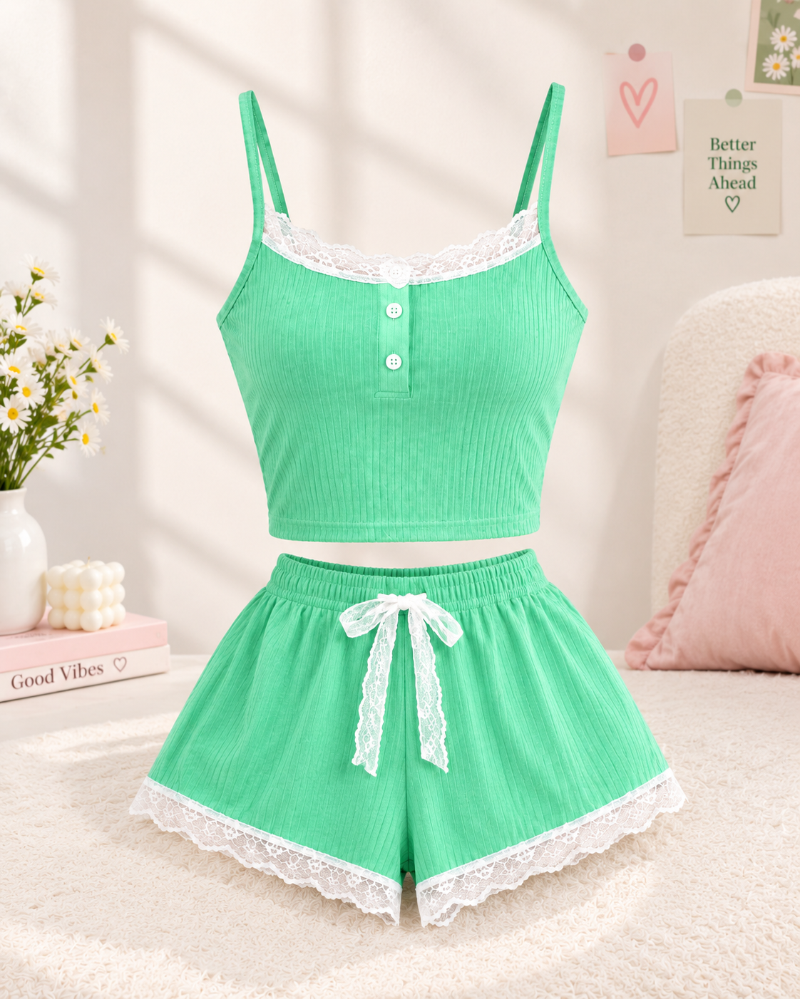 Women’s Ribbed Knit 2-Piece Lounge Set Secretinner