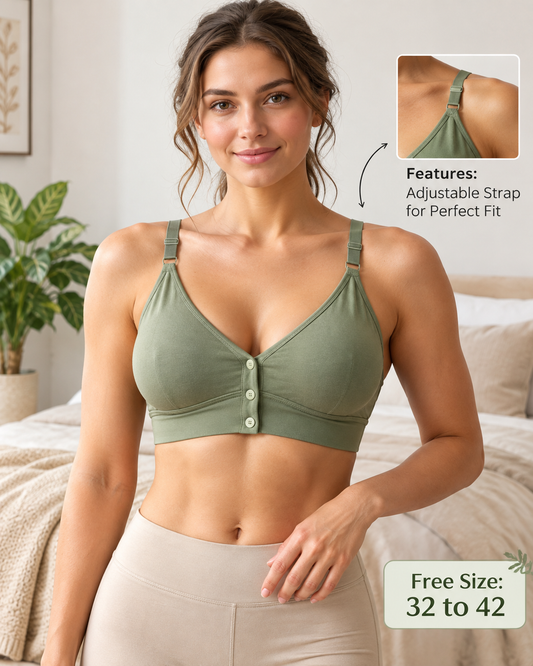 Comfortable Seamless Front Button Nursing Bra Secretinner