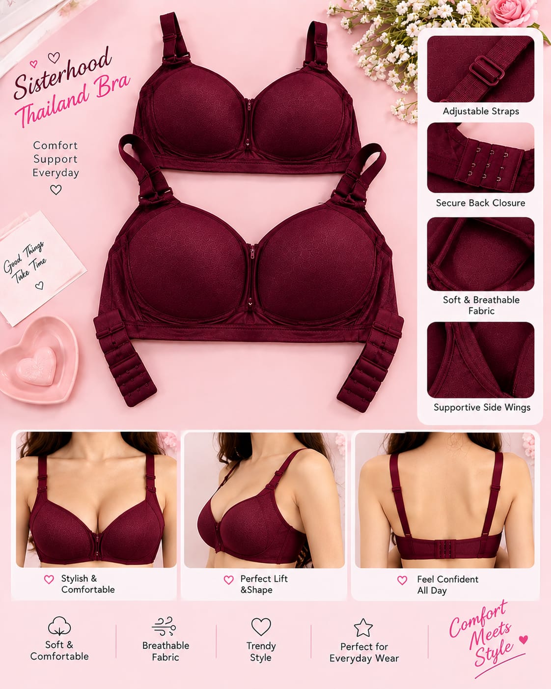 Sisterhood Thailand Bra for Women Secretinner