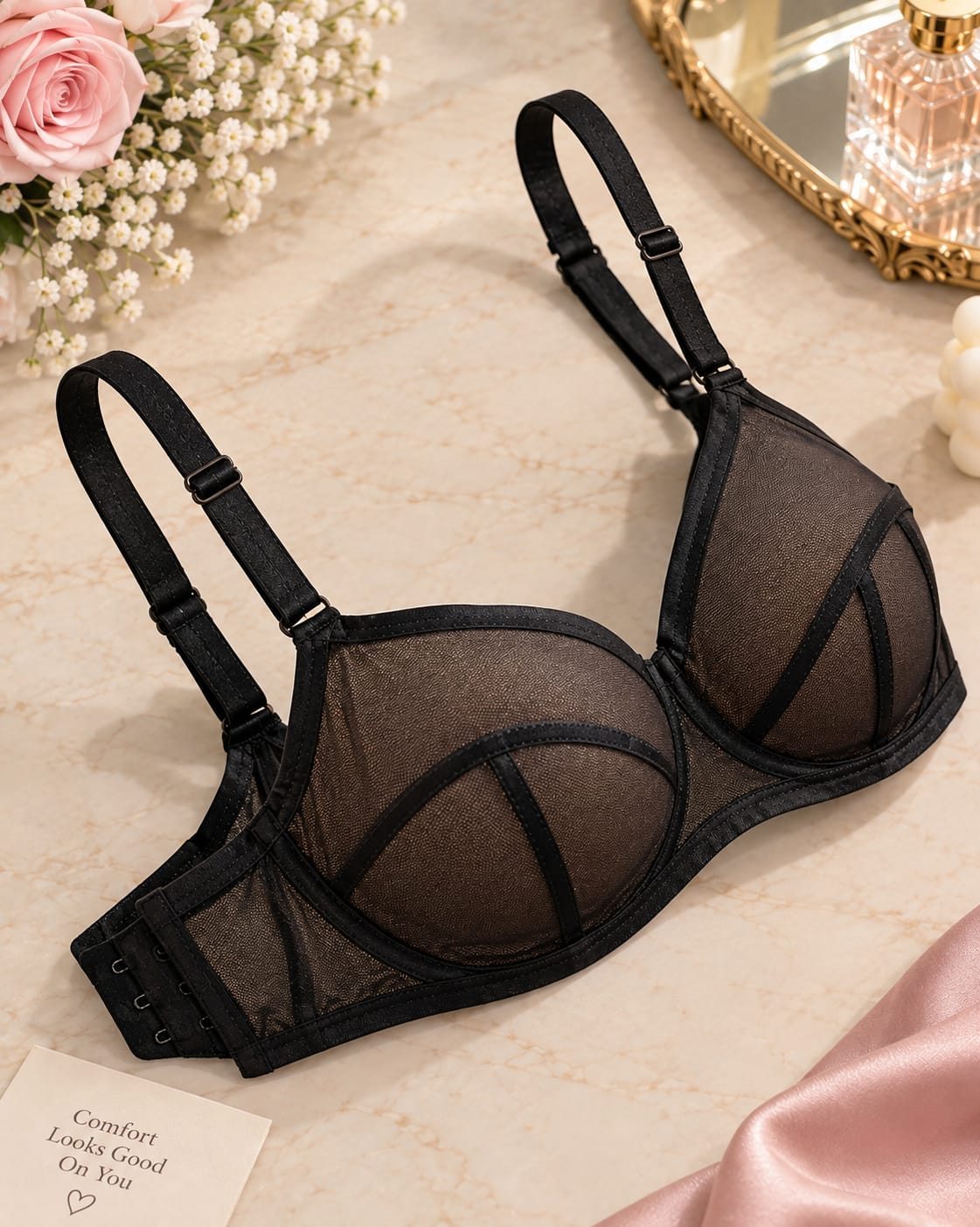 Transparent Bras – Non-Padded & Non-Wired Cotton Secretinner