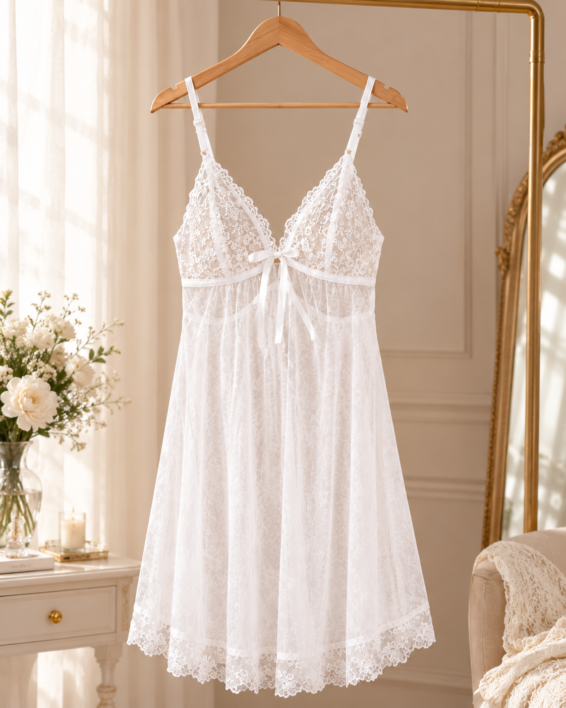 Fancy 3 PCS Inner Gown Panty – Full Net Stretchable Secretinner