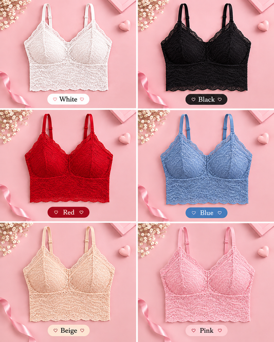 Weavy Pattern Bra Set with Colorufull set Secretinner