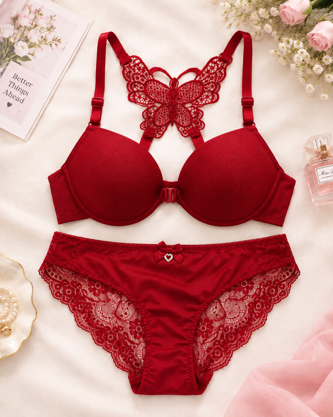 China Imported Front Open, Back Butterfly Set Secretinner