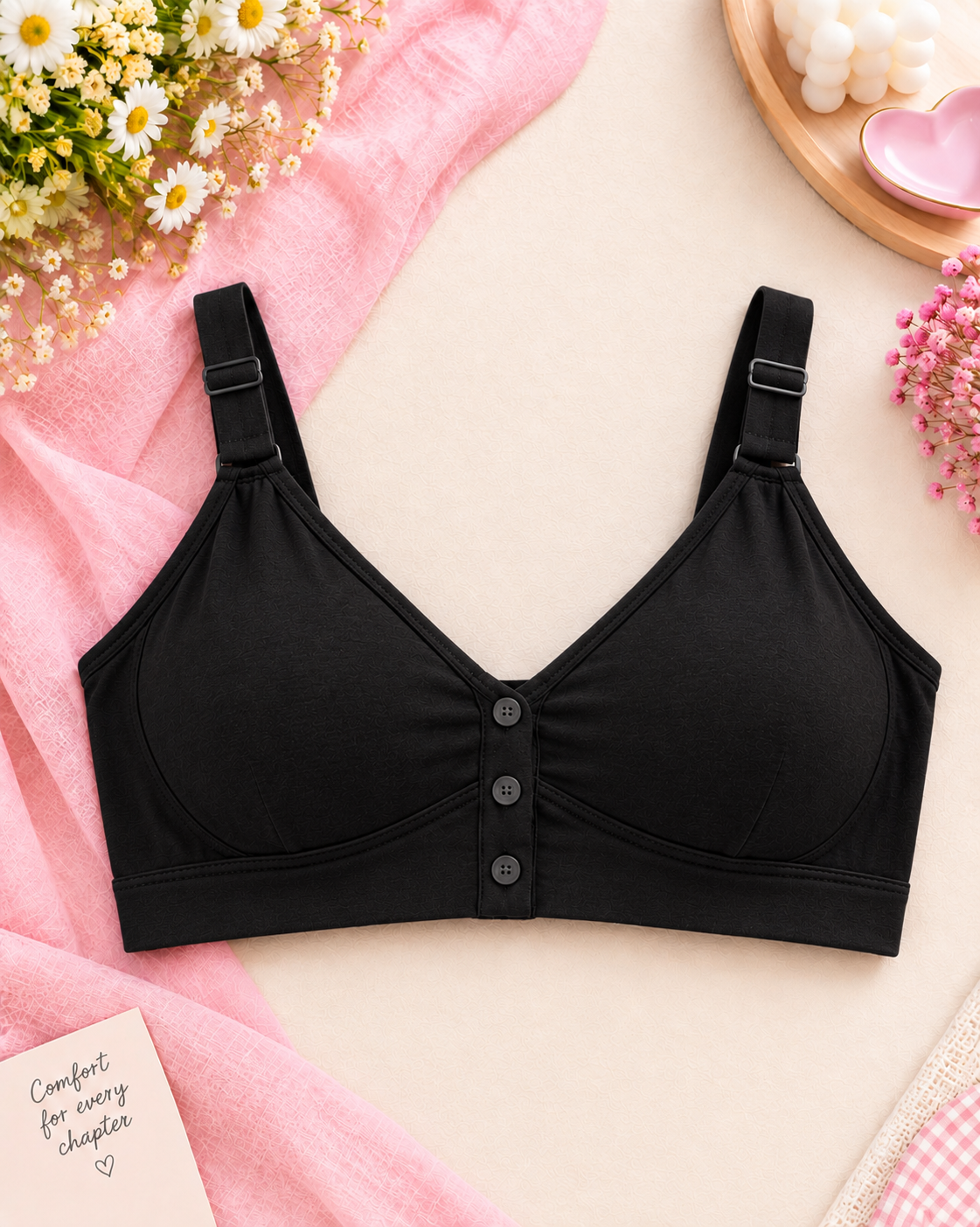 Comfortable Seamless Front Button Nursing Bra Secretinner